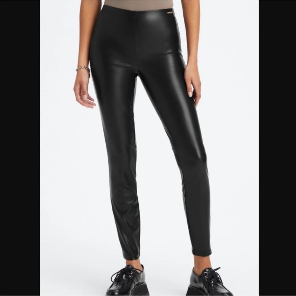 Fabletics Black Faux Leather Pants